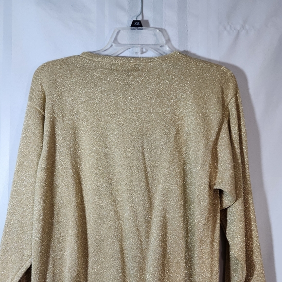 LISA ORIGINALS GOLD LONGSLEEVE PULLOVER SWEATER SIZE LARGE - Picture 8 of 13